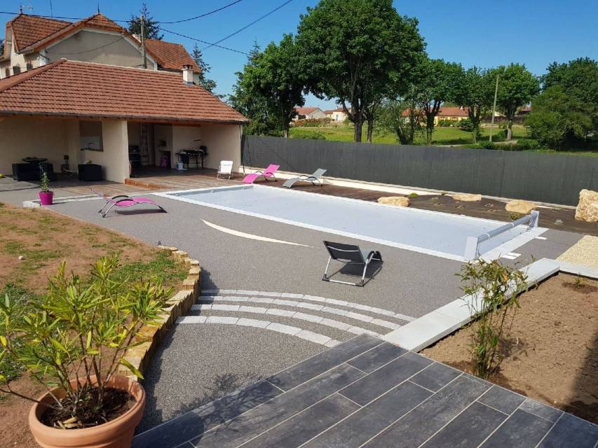 Amnagement plage piscine en rsine